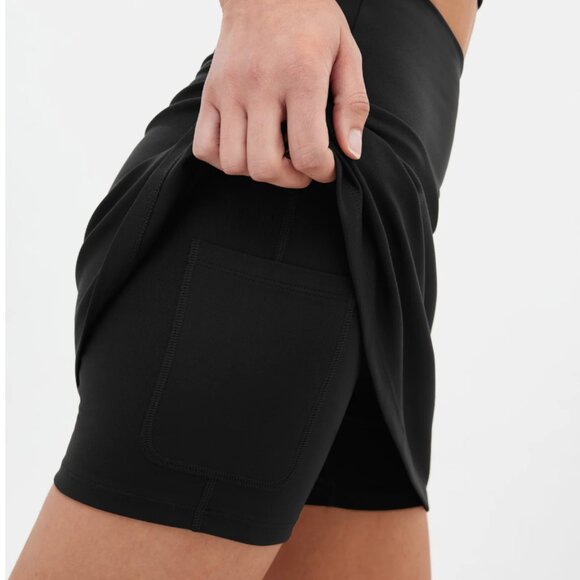 Girlfriend Collective Black Skort, XS, Black - Picture 8 of 8